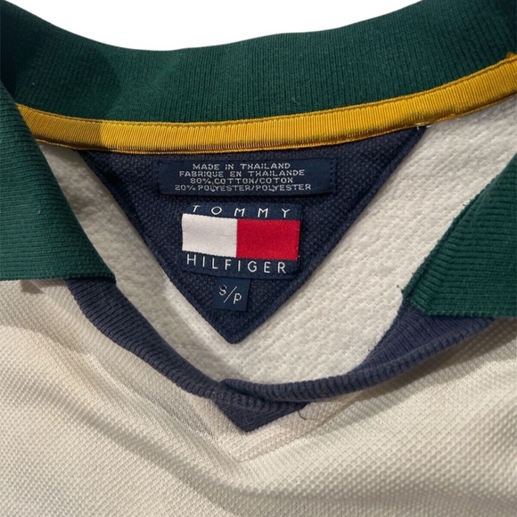 Tommy Hilfiger Preppy Colourblock Crest Tommy 88 Rugby Jumper Pullover S - Picture 5 of 8